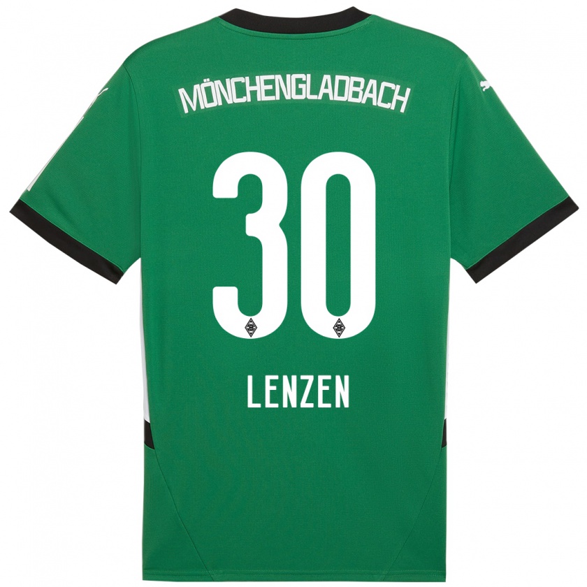 Kandiny Kinderen Hannah Lenzen #30 Groen Wit Uitshirt Uittenue 2024/25 T-Shirt