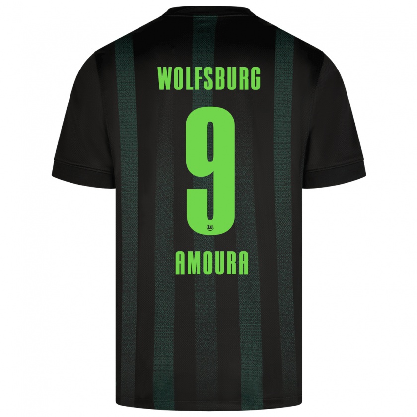 Kandiny Bambino Maglia Mohamed Amoura #9 Verde Scuro Kit Gara Away 2024/25 Maglietta