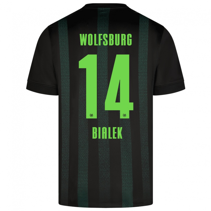 Kandiny Niño Camiseta Bartosz Bialek #14 Verde Oscuro 2ª Equipación 2024/25 La Camisa México