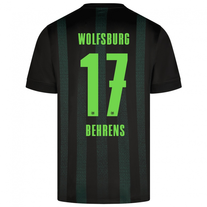 Kandiny Niño Camiseta Kevin Behrens #17 Verde Oscuro 2ª Equipación 2024/25 La Camisa México