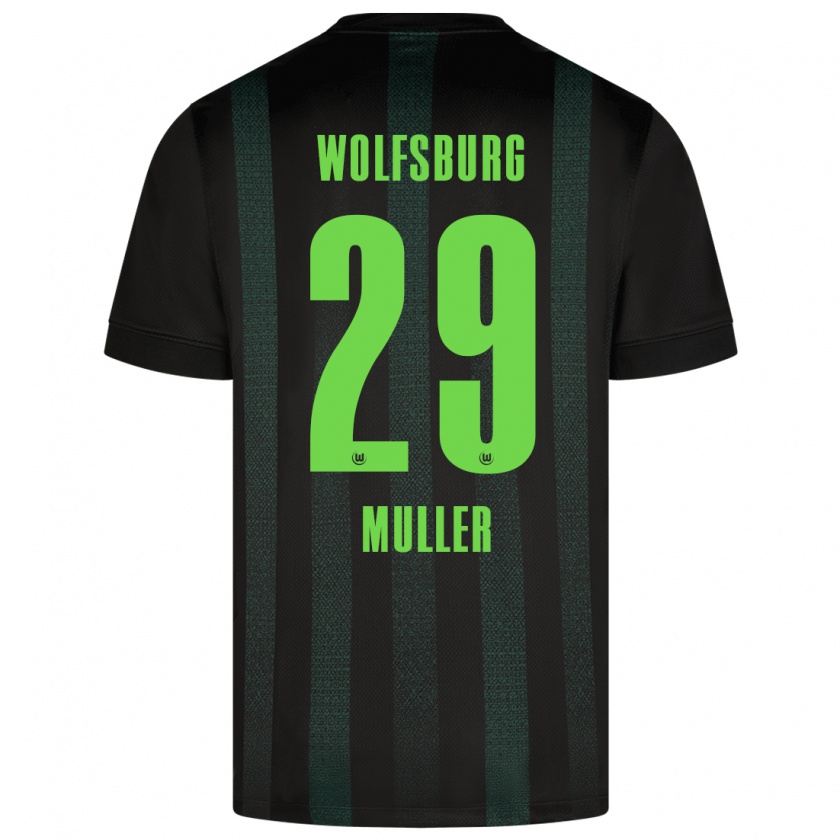 Kandiny Niño Camiseta Marius Müller #29 Verde Oscuro 2ª Equipación 2024/25 La Camisa