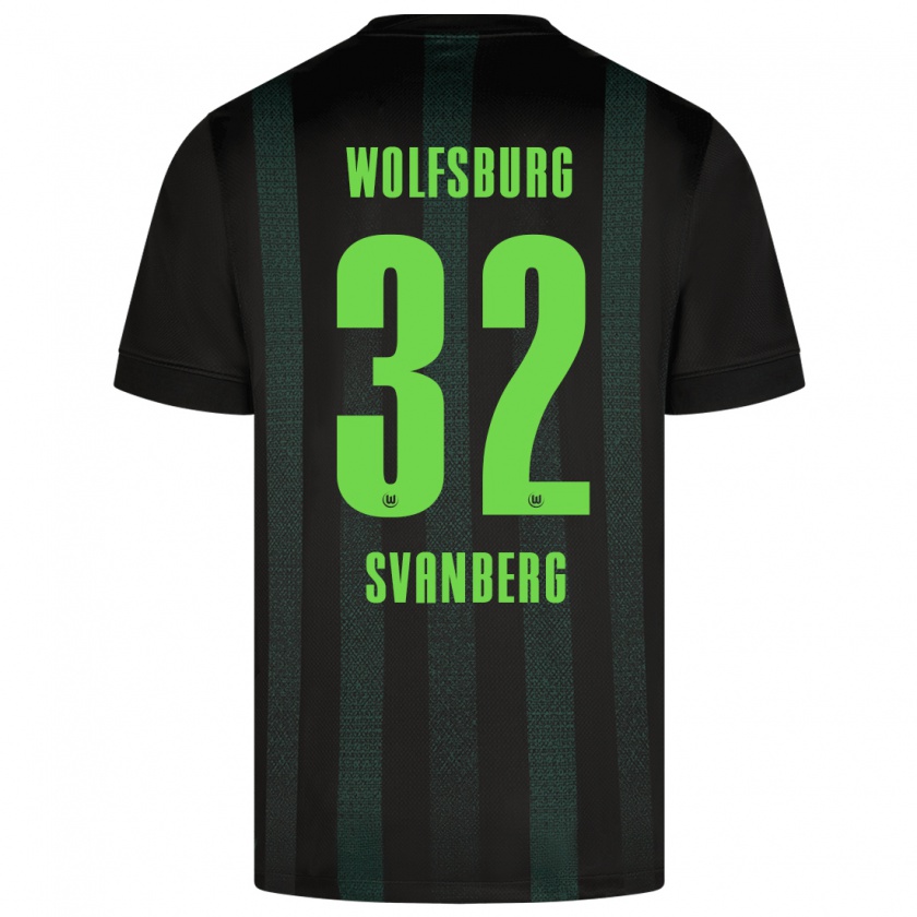 Kandiny Kinder Mattias Svanberg #32 Dunkelgrün Auswärtstrikot Trikot 2024/25 T-Shirt Österreich