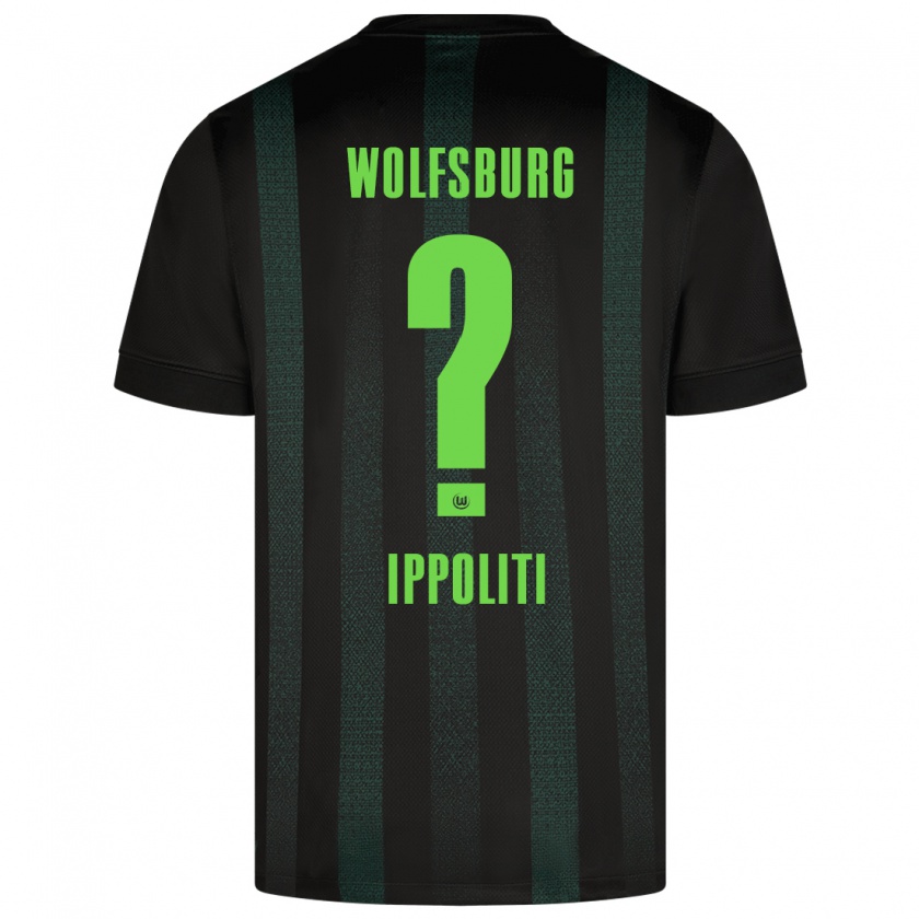 Kandiny Bambino Maglia Mario Ippoliti #0 Verde Scuro Kit Gara Away 2024/25 Maglietta