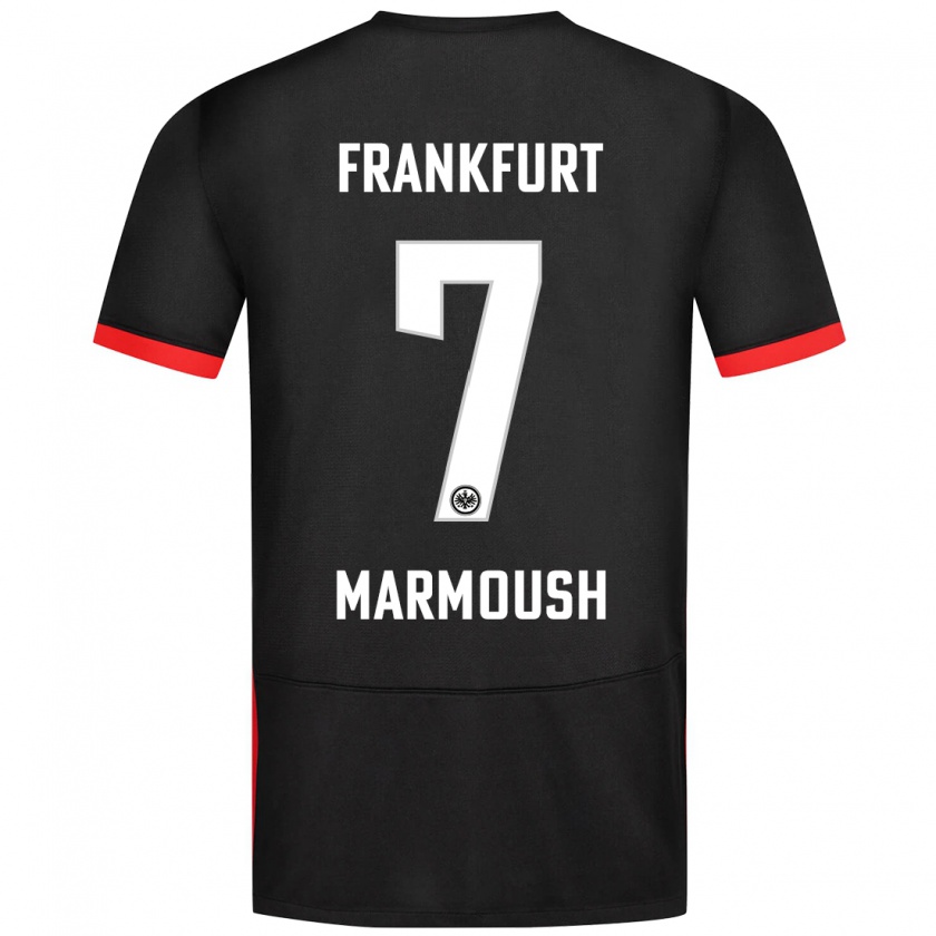 Kandiny Kinderen Omar Marmoush #7 Zwart Uitshirt Uittenue 2024/25 T-Shirt