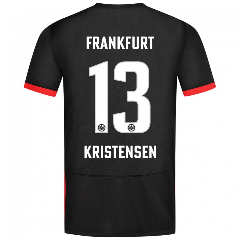 Kandiny Kinderen Rasmus Kristensen #13 Zwart Uitshirt Uittenue 2024/25 T-Shirt