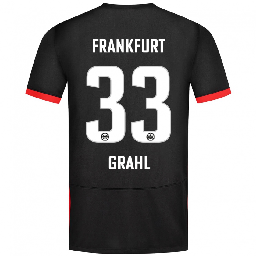 Kandiny Niño Camiseta Jens Grahl #33 Negro 2ª Equipación 2024/25 La Camisa México