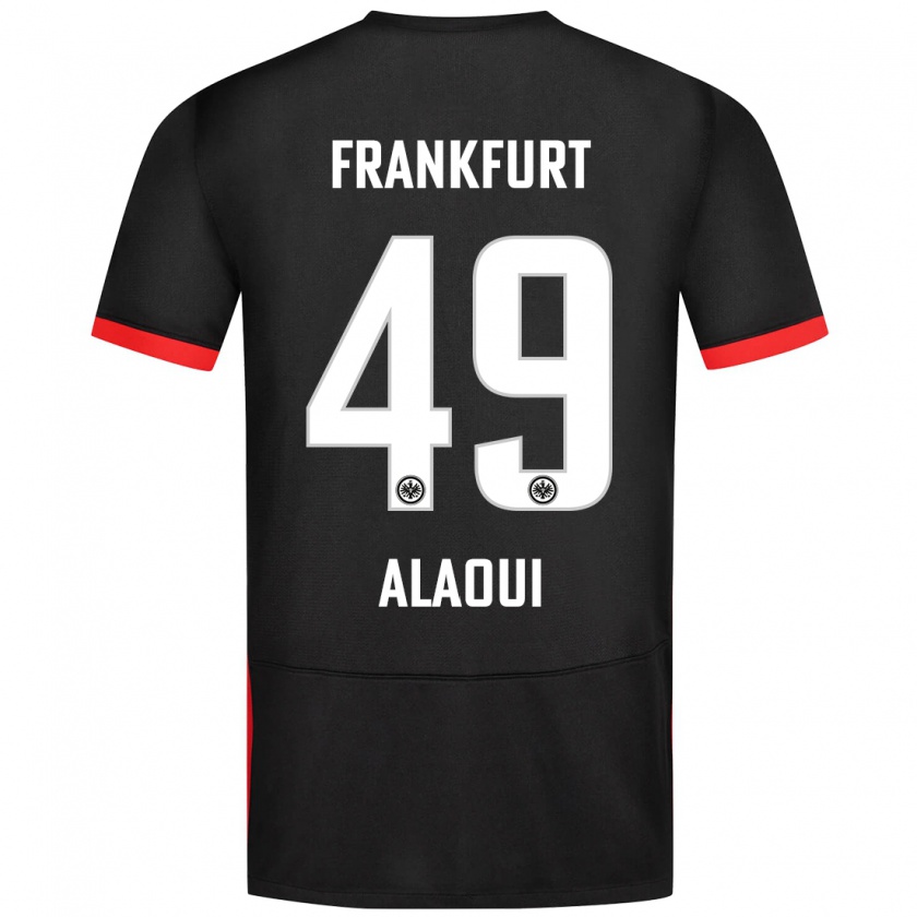 Kandiny Kinderen Anas Alaoui #49 Zwart Uitshirt Uittenue 2024/25 T-Shirt