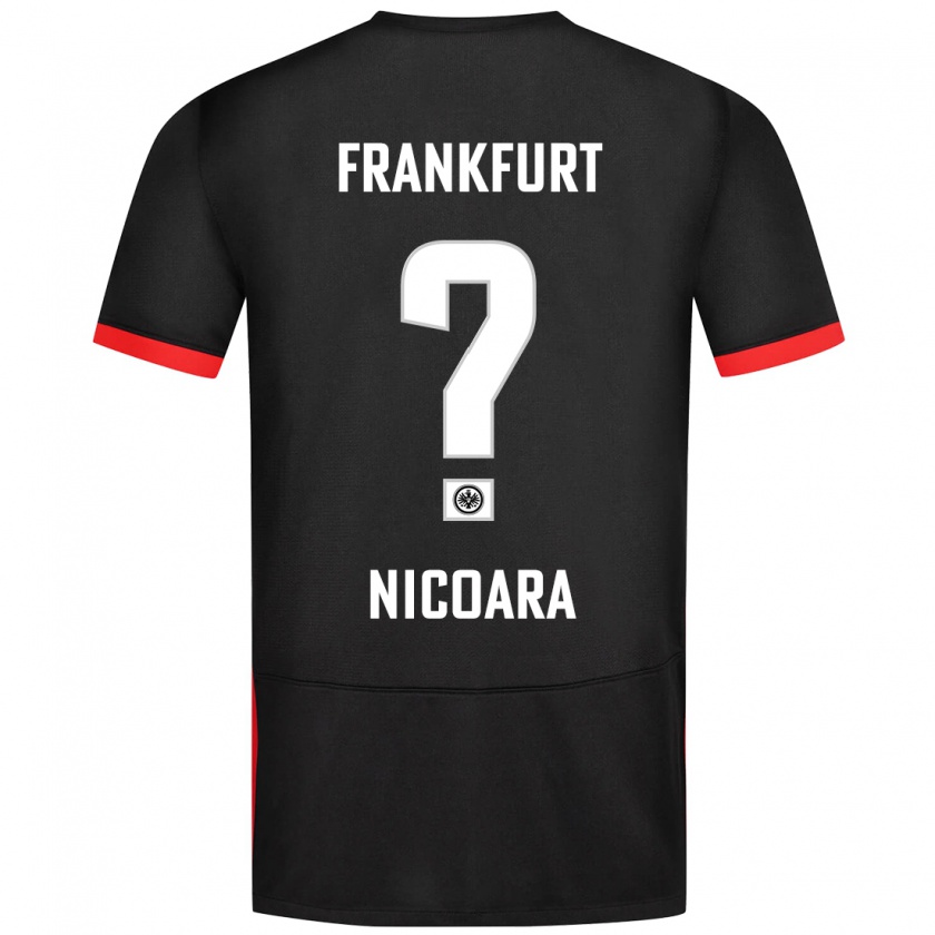 Kandiny Kinderen Gabriel Nicoara #0 Zwart Uitshirt Uittenue 2024/25 T-Shirt