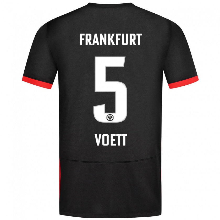 Kandiny Kinder Johannes Vött #5 Schwarz Auswärtstrikot Trikot 2024/25 T-Shirt Österreich