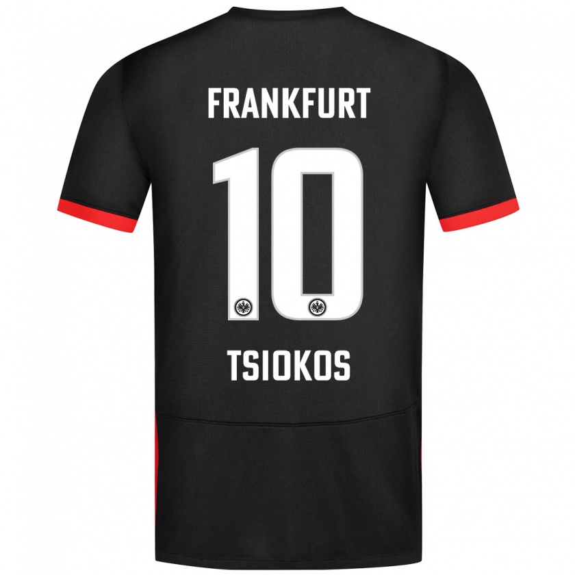 Kandiny Kinder Leonidas Ilias Tsiokos #10 Schwarz Auswärtstrikot Trikot 2024/25 T-Shirt Österreich