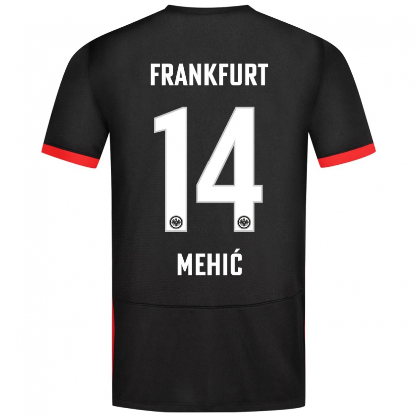 Kandiny Kinder Liam Mehić #14 Schwarz Auswärtstrikot Trikot 2024/25 T-Shirt Österreich