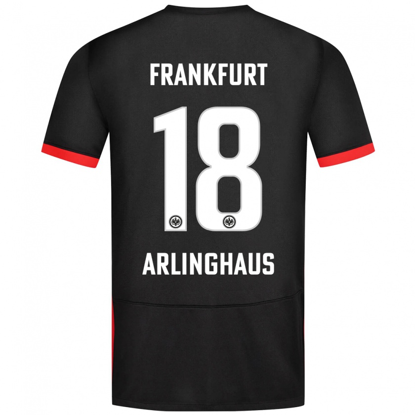 Kandiny Kinderen Max Arlinghaus #18 Zwart Uitshirt Uittenue 2024/25 T-Shirt