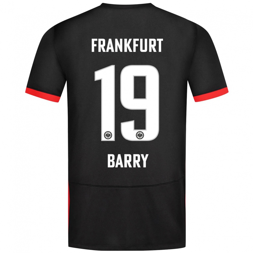 Kandiny Kinderen Jasha Barry #19 Zwart Uitshirt Uittenue 2024/25 T-Shirt