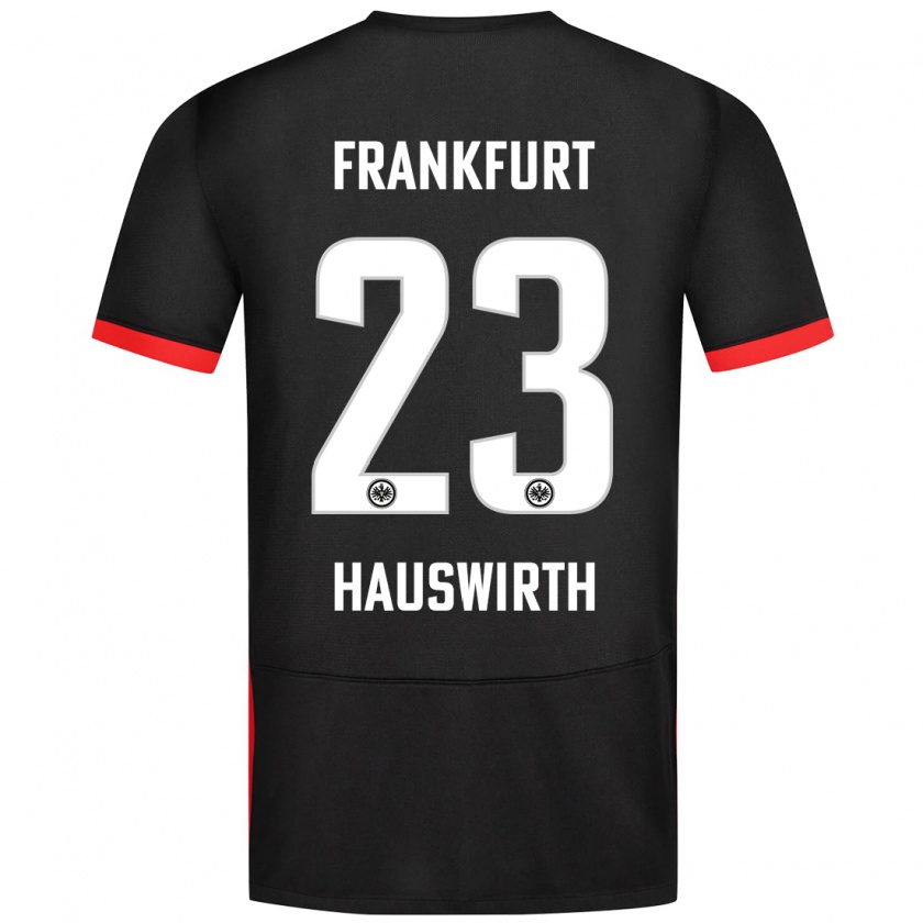 Kandiny Bambino Maglia Max Hauswirth #23 Nero Kit Gara Away 2024/25 Maglietta