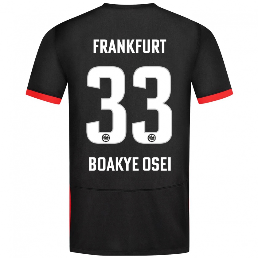 Kandiny Bambino Maglia Derek Boakye-Osei #33 Nero Kit Gara Away 2024/25 Maglietta