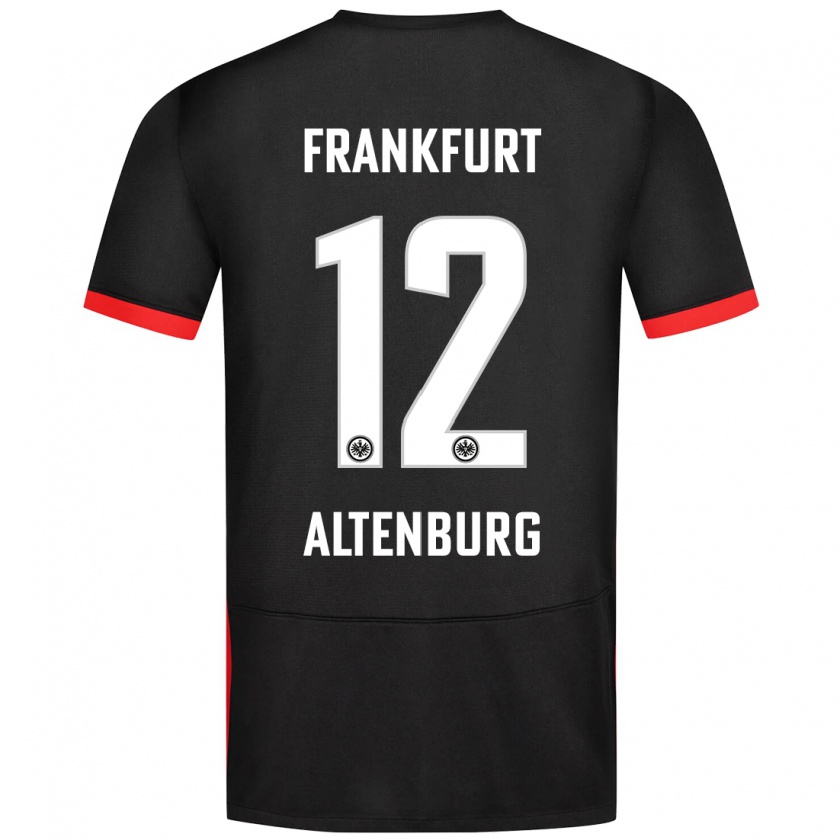 Kandiny Bambino Maglia Lina Altenburg #12 Nero Kit Gara Away 2024/25 Maglietta