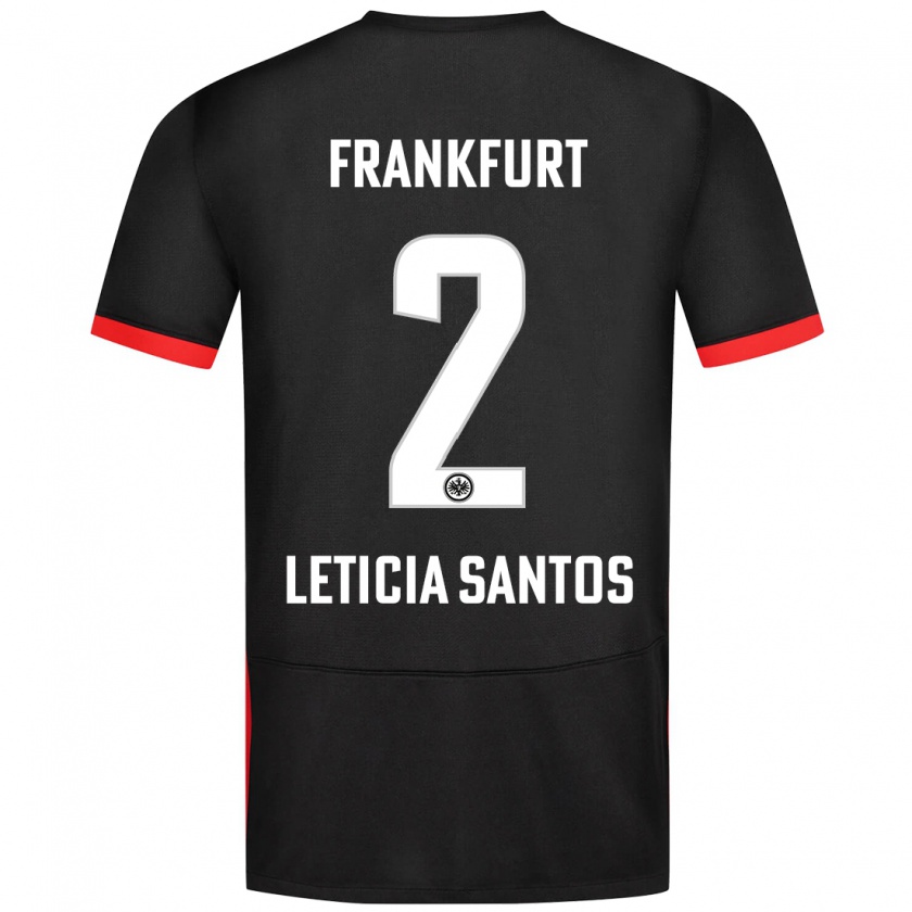 Kandiny Niño Camiseta Letícia Santos De Oliveira #2 Negro 2ª Equipación 2024/25 La Camisa México