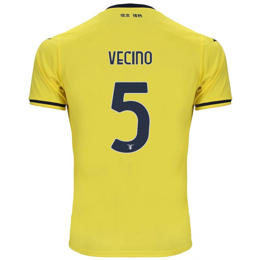 Kandiny Kinderen Matías Vecino #5 Geel Uitshirt Uittenue 2024/25 T-Shirt