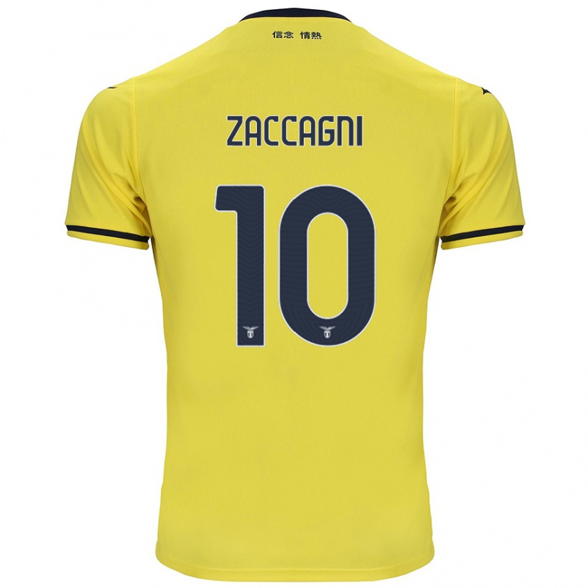 Kandiny Kinderen Mattia Zaccagni #10 Geel Uitshirt Uittenue 2024/25 T-Shirt België