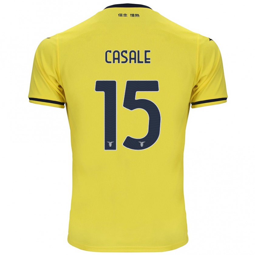 Kandiny Kinder Nicolò Casale #15 Gelb Auswärtstrikot Trikot 2024/25 T-Shirt Österreich