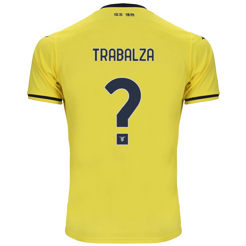 Kandiny Bambino Maglia Alessandro Trabalza #0 Giallo Kit Gara Away 2024/25 Maglietta