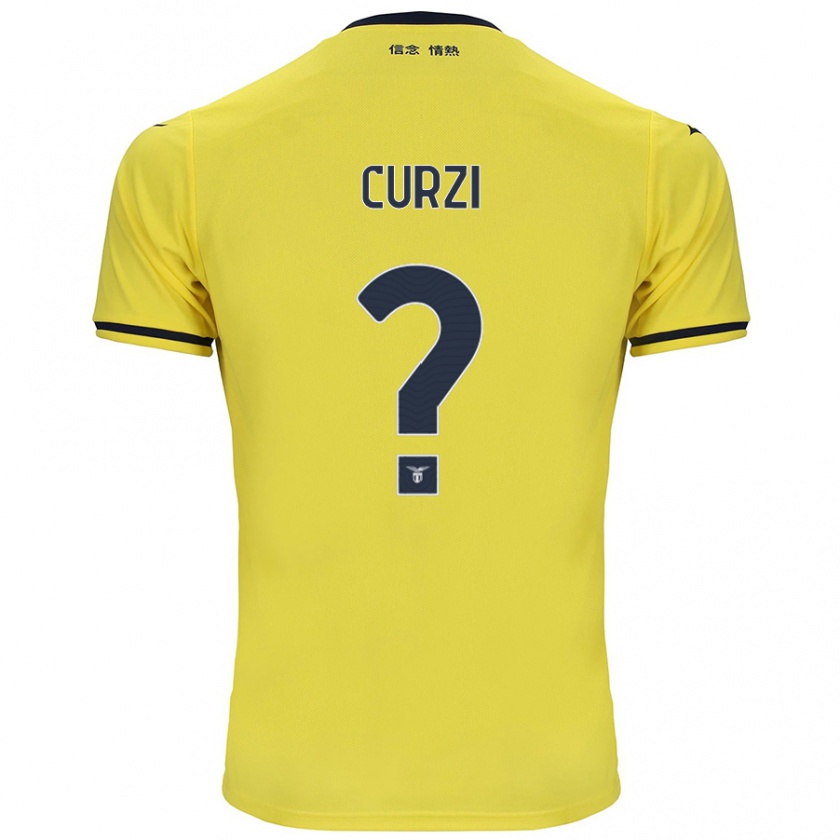 Kandiny Bambino Maglia Simone Curzi #0 Giallo Kit Gara Away 2024/25 Maglietta