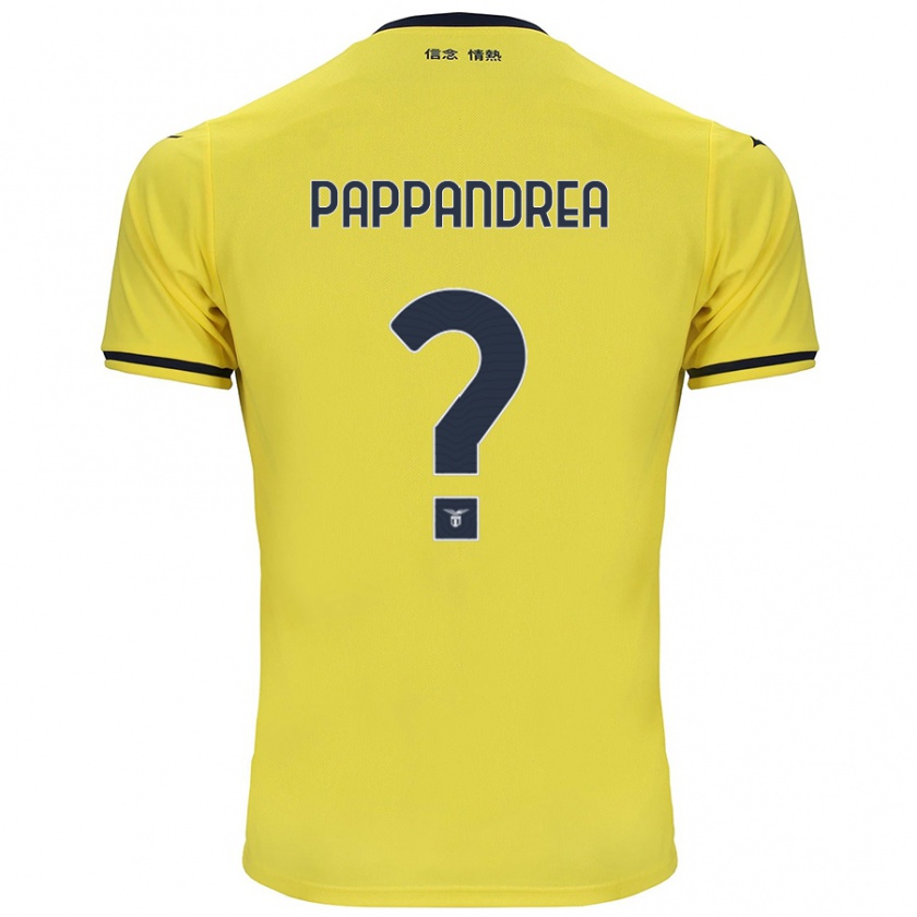 KandinyキッズFilippo Pappandrea#0黄アウェイシャツ2024/25ジャージーユニフォーム