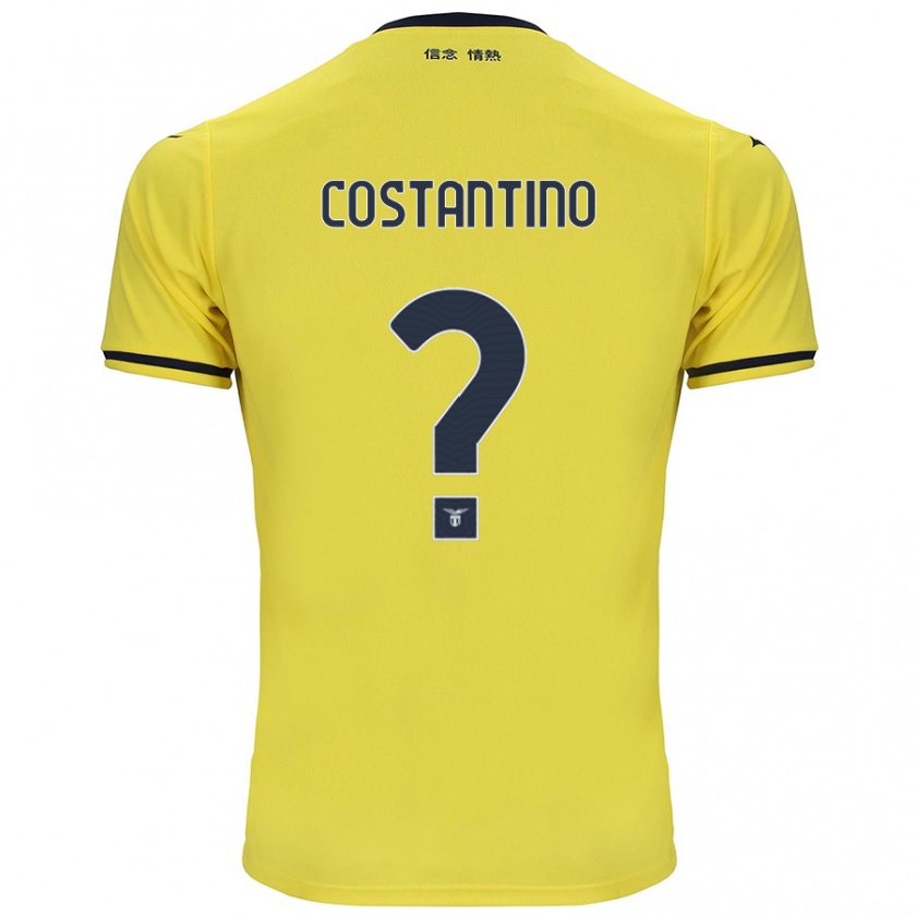 Kandiny Bambino Maglia Davide Costantino #0 Giallo Kit Gara Away 2024/25 Maglietta