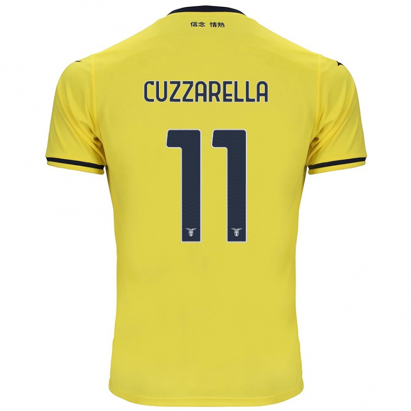 Kandiny Bambino Maglia Cristian Cuzzarella #11 Giallo Kit Gara Away 2024/25 Maglietta