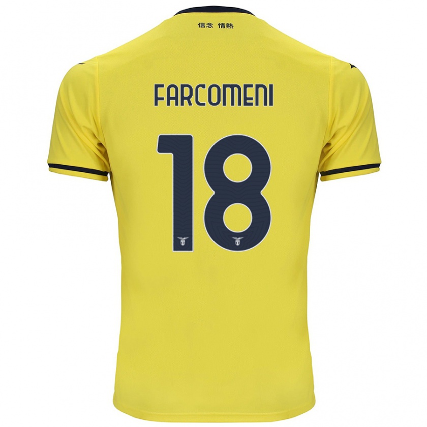 Kandiny Bambino Maglia Valerio Farcomeni #18 Giallo Kit Gara Away 2024/25 Maglietta