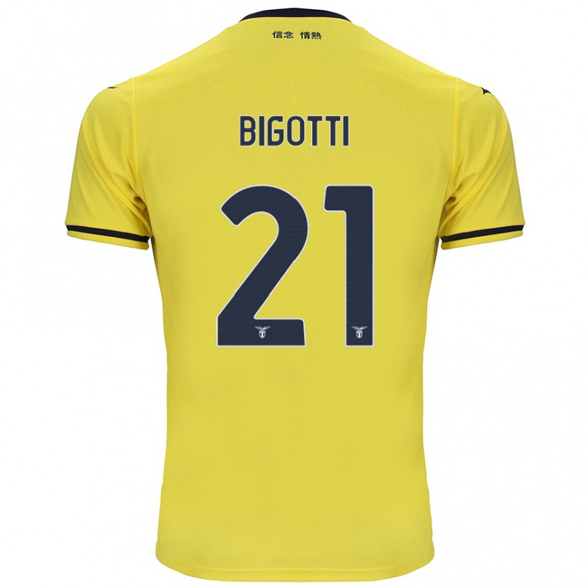 Kandiny Bambino Maglia Massimo Bigotti #21 Giallo Kit Gara Away 2024/25 Maglietta