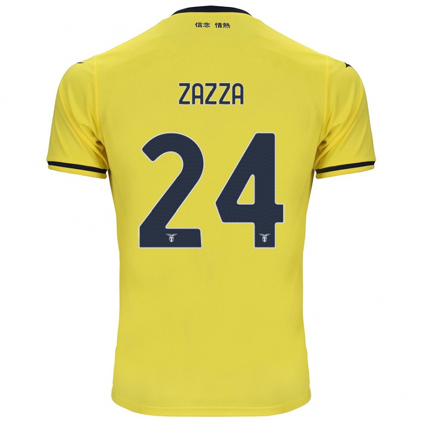 Kandiny Kinderen Matteo Zazza #24 Geel Uitshirt Uittenue 2024/25 T-Shirt