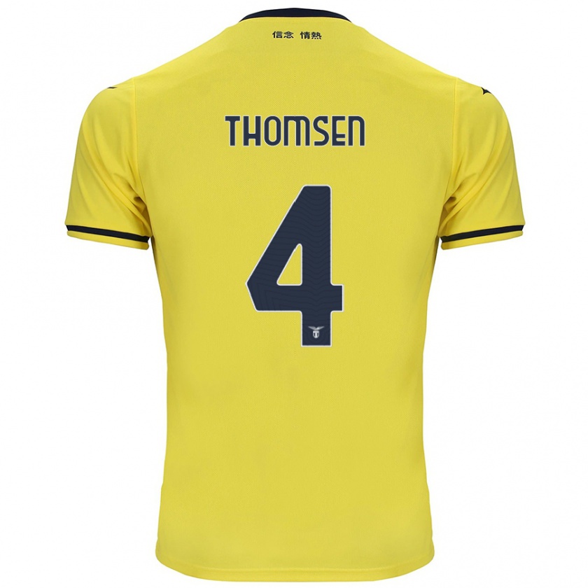 Kandiny Kinderen Maria Møller Thomsen #4 Geel Uitshirt Uittenue 2024/25 T-Shirt