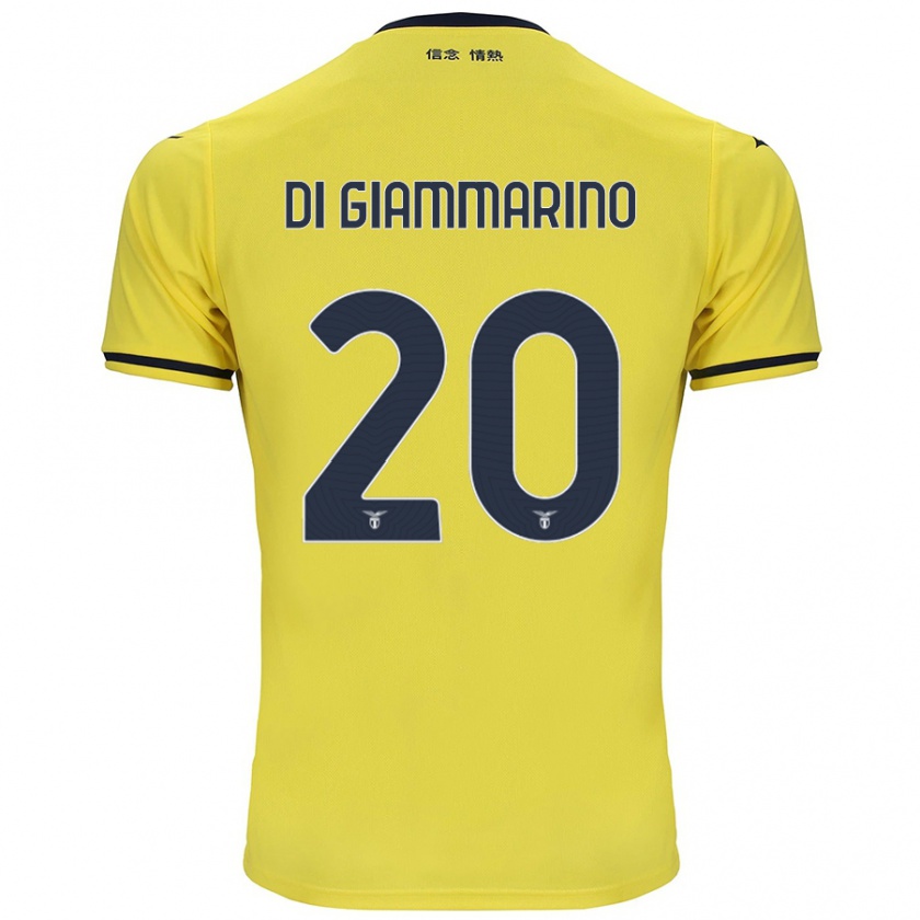 Kandiny Kinderen Virginia Di Giammarino #20 Geel Uitshirt Uittenue 2024/25 T-Shirt