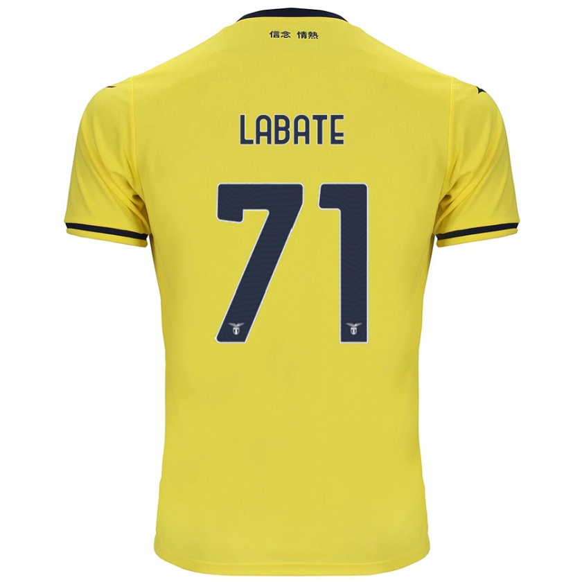 Kandiny Kinderen Camilla Labate #71 Geel Uitshirt Uittenue 2024/25 T-Shirt België