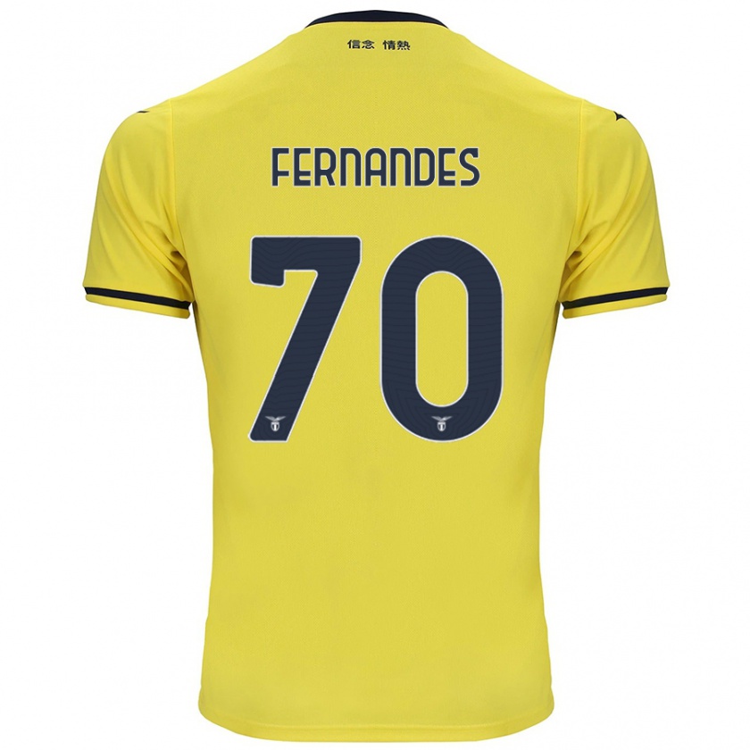 Kandiny Kinder Saná Fernandes #70 Gelb Auswärtstrikot Trikot 2024/25 T-Shirt Österreich