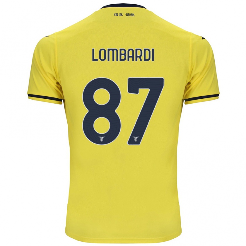 Kandiny Bambino Maglia Cristiano Lombardi #87 Giallo Kit Gara Away 2024/25 Maglietta