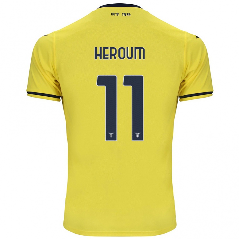 Kandiny Bambino Maglia Nora Heroum #11 Giallo Kit Gara Away 2024/25 Maglietta