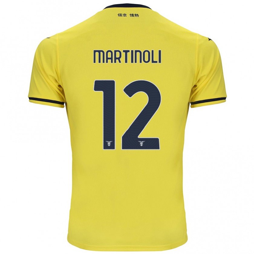 Kandiny Kinderen Elettra Martinoli #12 Geel Uitshirt Uittenue 2024/25 T-Shirt