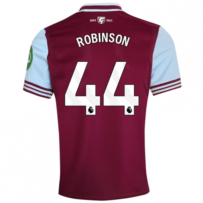 Kandiny Heren Junior Robinson #44 Donkerrood Thuisshirt Thuistenue 2024/25 T-Shirt