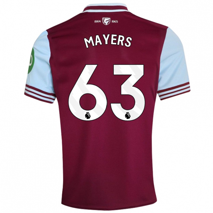 Kandiny Uomo Maglia Ezra Mayers #63 Rosso Scuro Kit Gara Home 2024/25 Maglietta