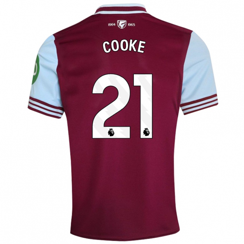 Kandiny Heren Shannon Cooke #21 Donkerrood Thuisshirt Thuistenue 2024/25 T-Shirt