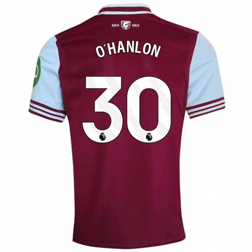 Kandiny Uomo Maglia Katie O'hanlon #30 Rosso Scuro Kit Gara Home 2024/25 Maglietta