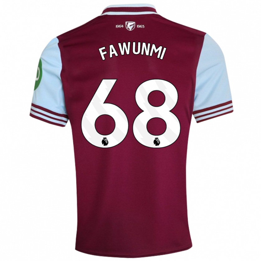 Kandiny Heren Favour Fawunmi #68 Donkerrood Thuisshirt Thuistenue 2024/25 T-Shirt