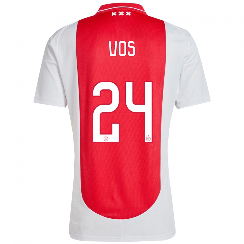 Kandiny Herren Silvano Vos #24 Rot Weiß Heimtrikot Trikot 2024/25 T-Shirt Österreich