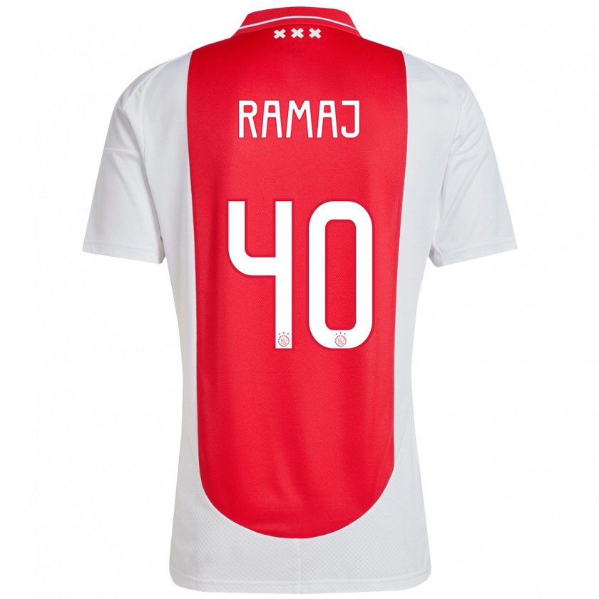 Kandiny Uomo Maglia Diant Ramaj #40 Rosso Bianco Kit Gara Home 2024/25 Maglietta