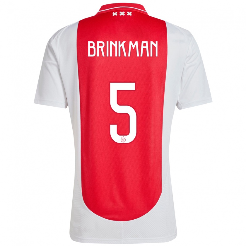 Kandiny Hombre Camiseta Tim Brinkman #5 Rojo Blanco 1ª Equipación 2024/25 La Camisa México