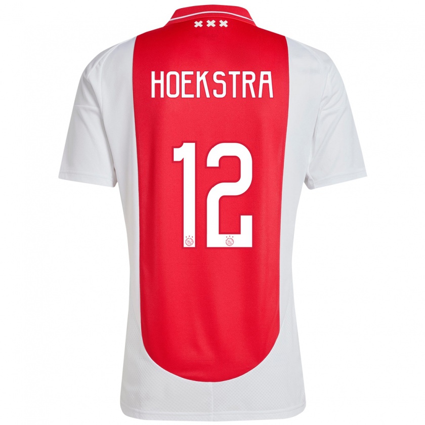 Kandiny Hombre Camiseta Isabelle Hoekstra #12 Rojo Blanco 1ª Equipación 2024/25 La Camisa México