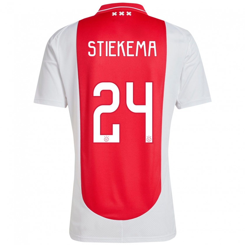 Kandiny Herren Iris Stiekema #24 Rot Weiß Heimtrikot Trikot 2024/25 T-Shirt Österreich