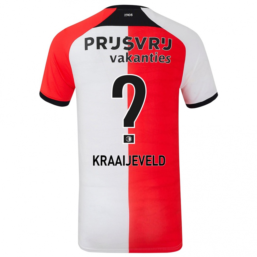 Kandiny Heren Thijs Kraaijeveld #0 Rood Wit Thuisshirt Thuistenue 2024/25 T-Shirt België